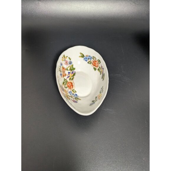 Aynsley Cottage Garden Bone China Egg Shaped Bowl Trinket Dish Floral Design - Picture 3 of 16